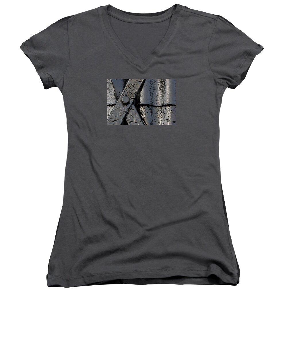 Black Women's V-Neck featuring the photograph Cross Over by Wendy Wilton