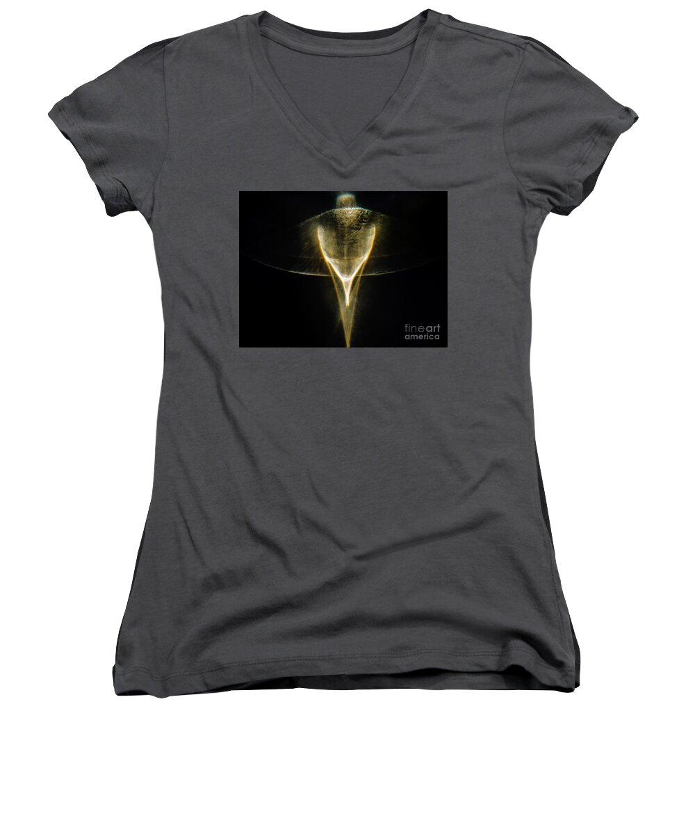 Writing With Light Women's V-Neck featuring the photograph Dancing in the light by Casper Cammeraat