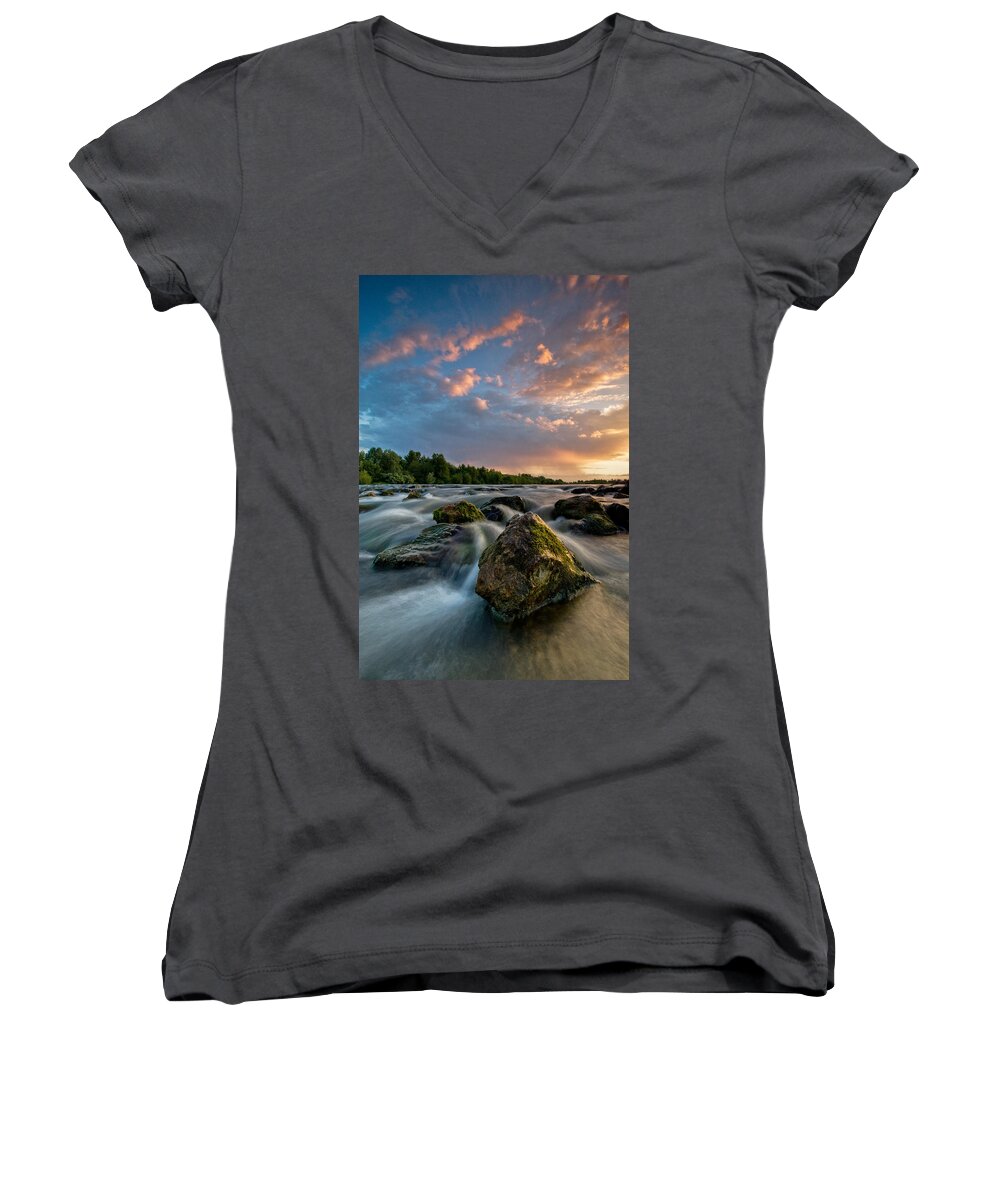 Landscapes Women's V-Neck featuring the photograph Eriador by Davorin Mance