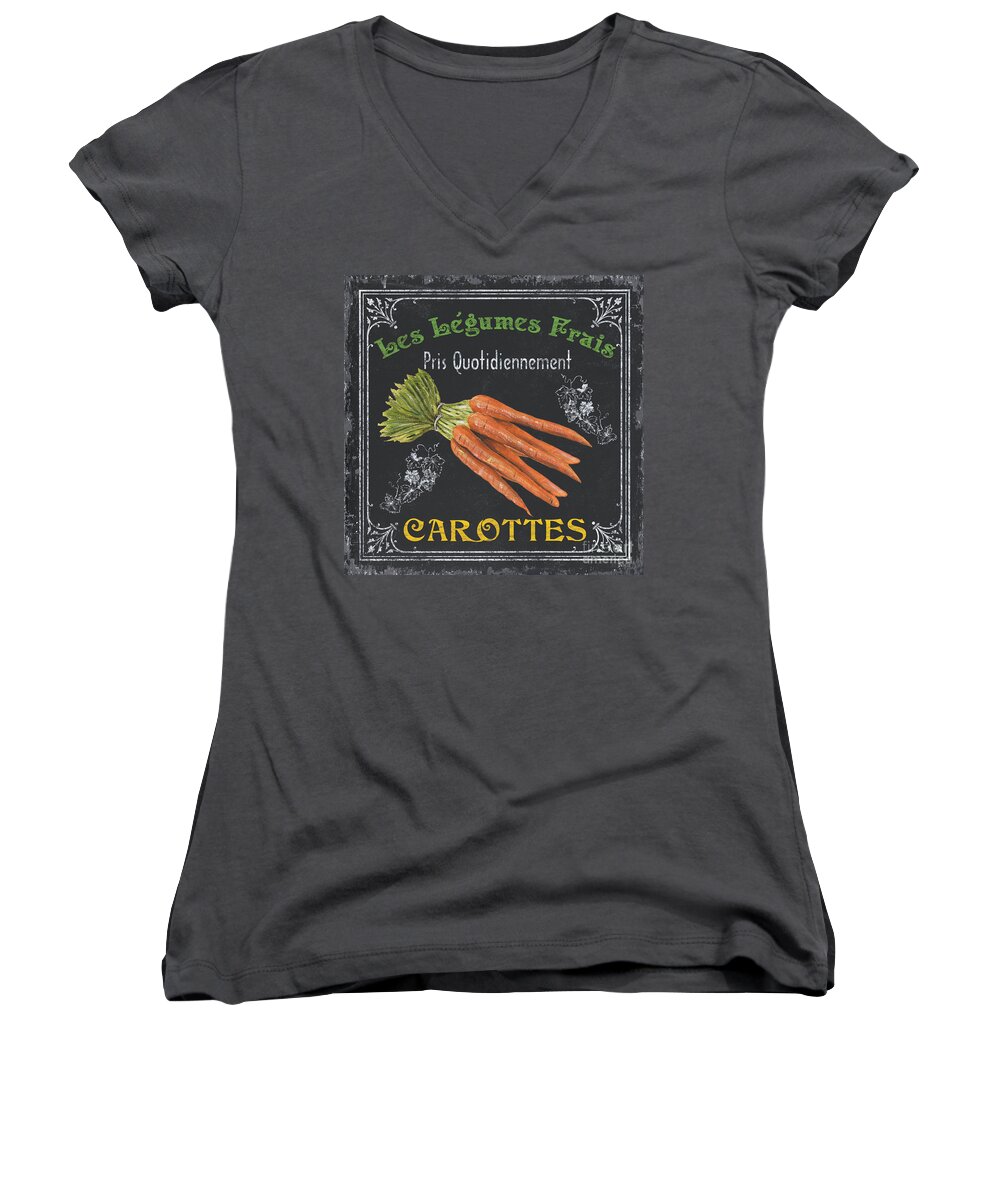 Produce Women's V-Neck featuring the painting French Vegetables 4 by Debbie DeWitt