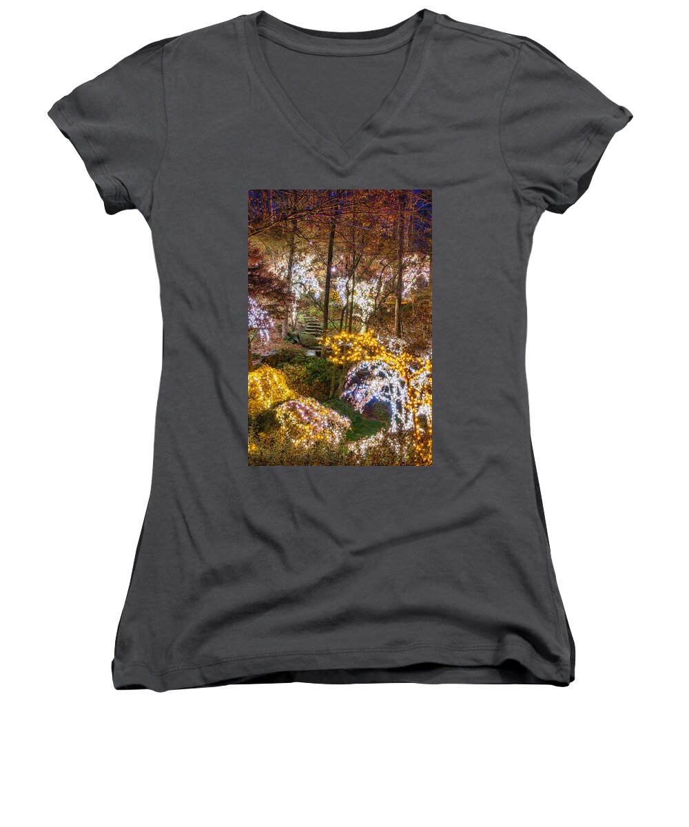 Garvan Women's V-Neck featuring the photograph Golden Valley - full height by Daniel George