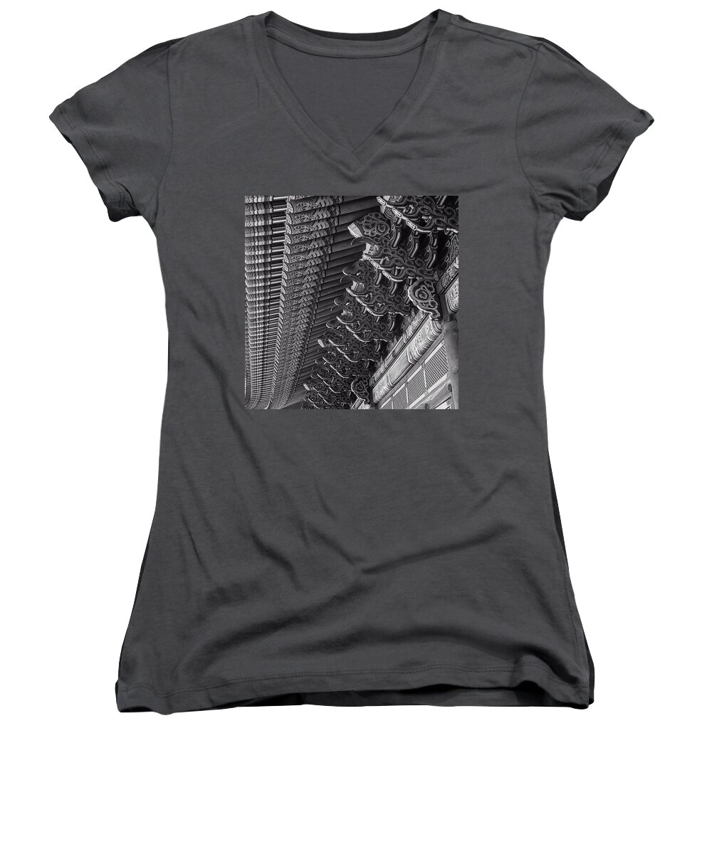  Women's V-Neck featuring the photograph Happy Korean Independence Day! by Aleck Cartwright