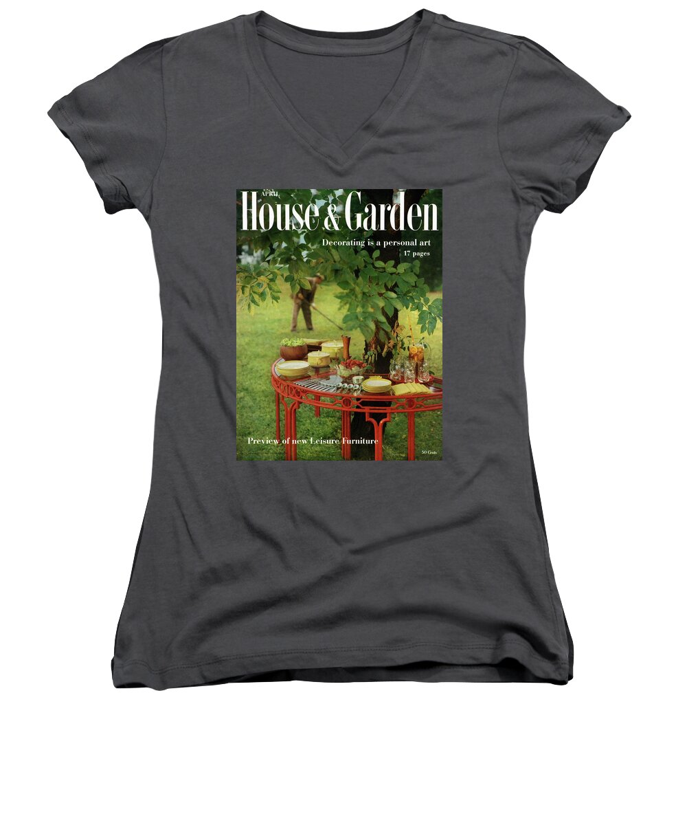 Landscape Women's V-Neck featuring the photograph House And Garden Cover by Horst P. Horst