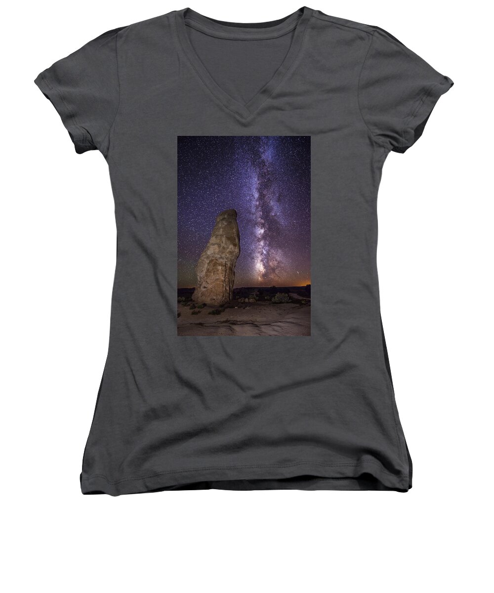Kodachrome State Park Women's V-Neck featuring the photograph Kodachrome Galaxy by Dustin LeFevre