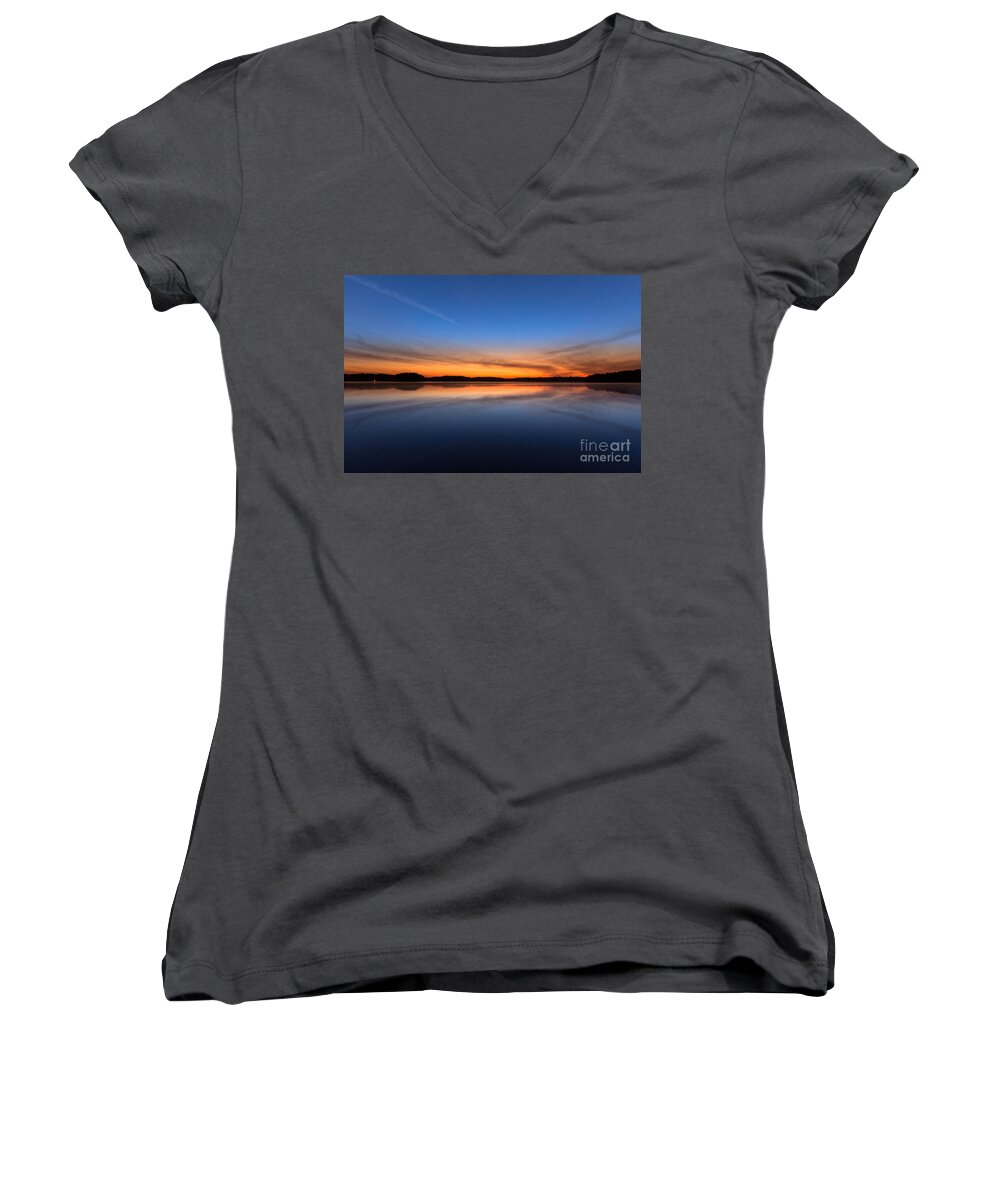 Lake-lanier Women's V-Neck featuring the photograph The Sky is the Limit by Bernd Laeschke