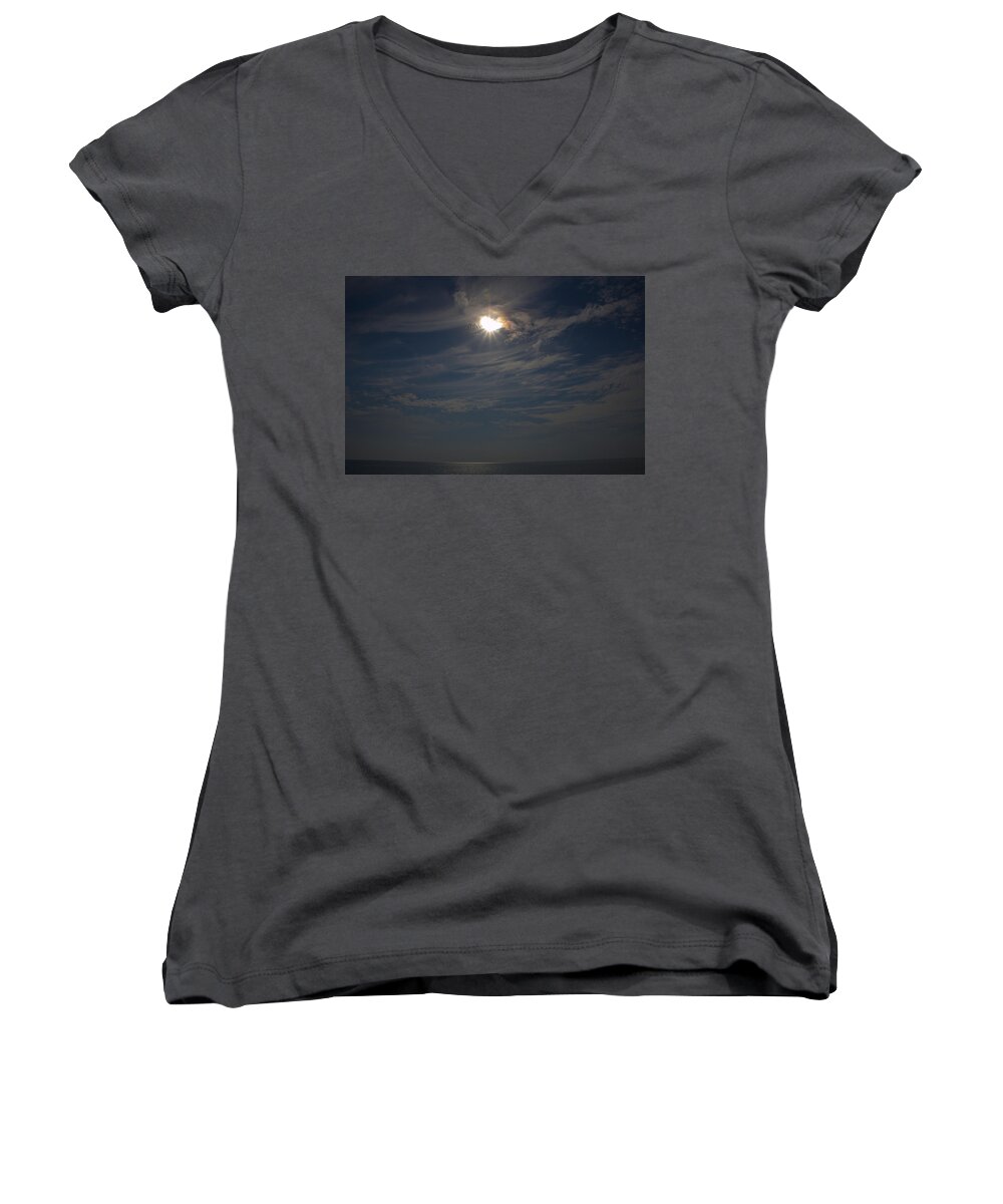 Sky Women's V-Neck featuring the photograph Lovely Sky by Charlotte Schafer