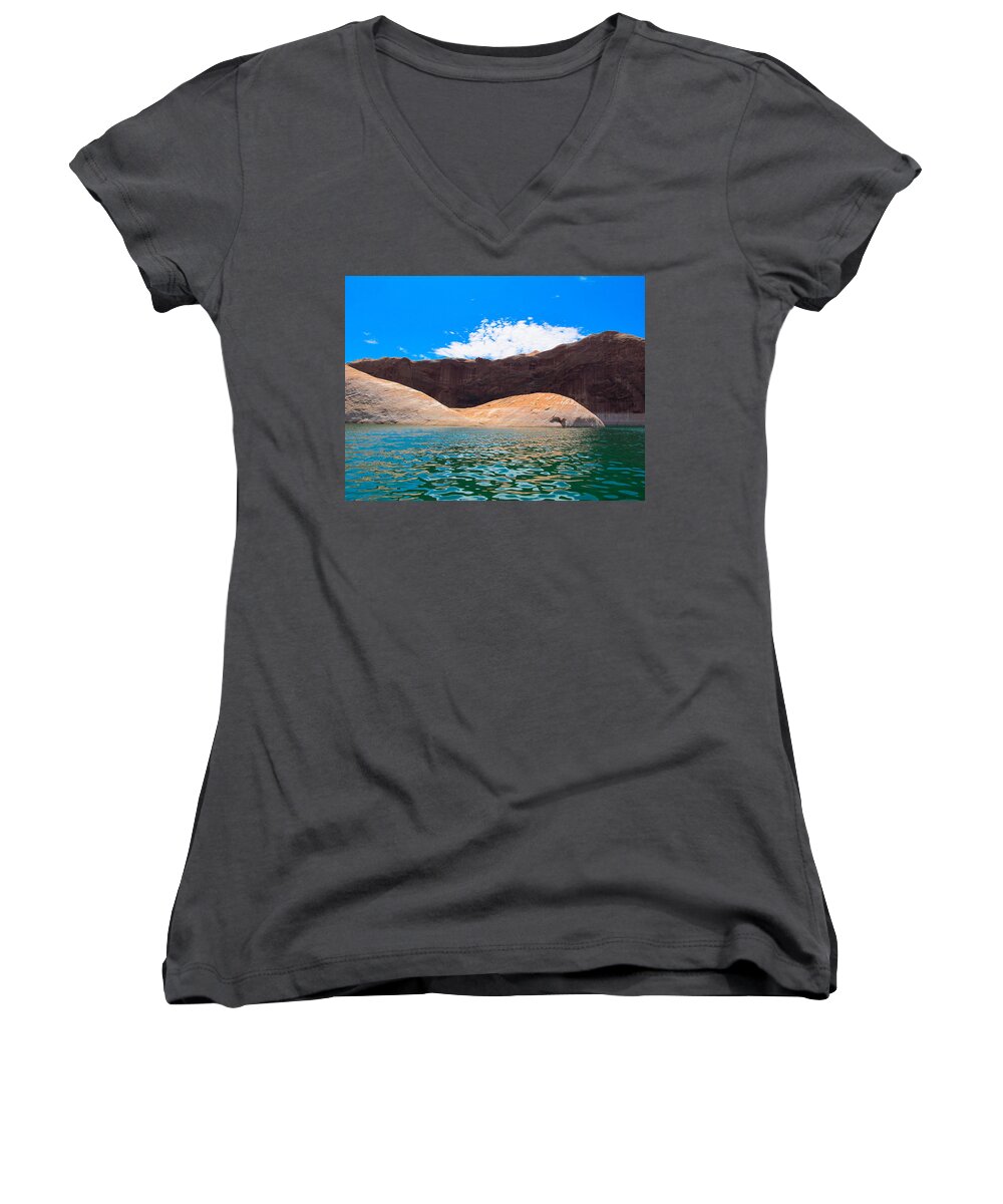 Utah Women's V-Neck featuring the photograph Magic Waters by Rochelle Berman