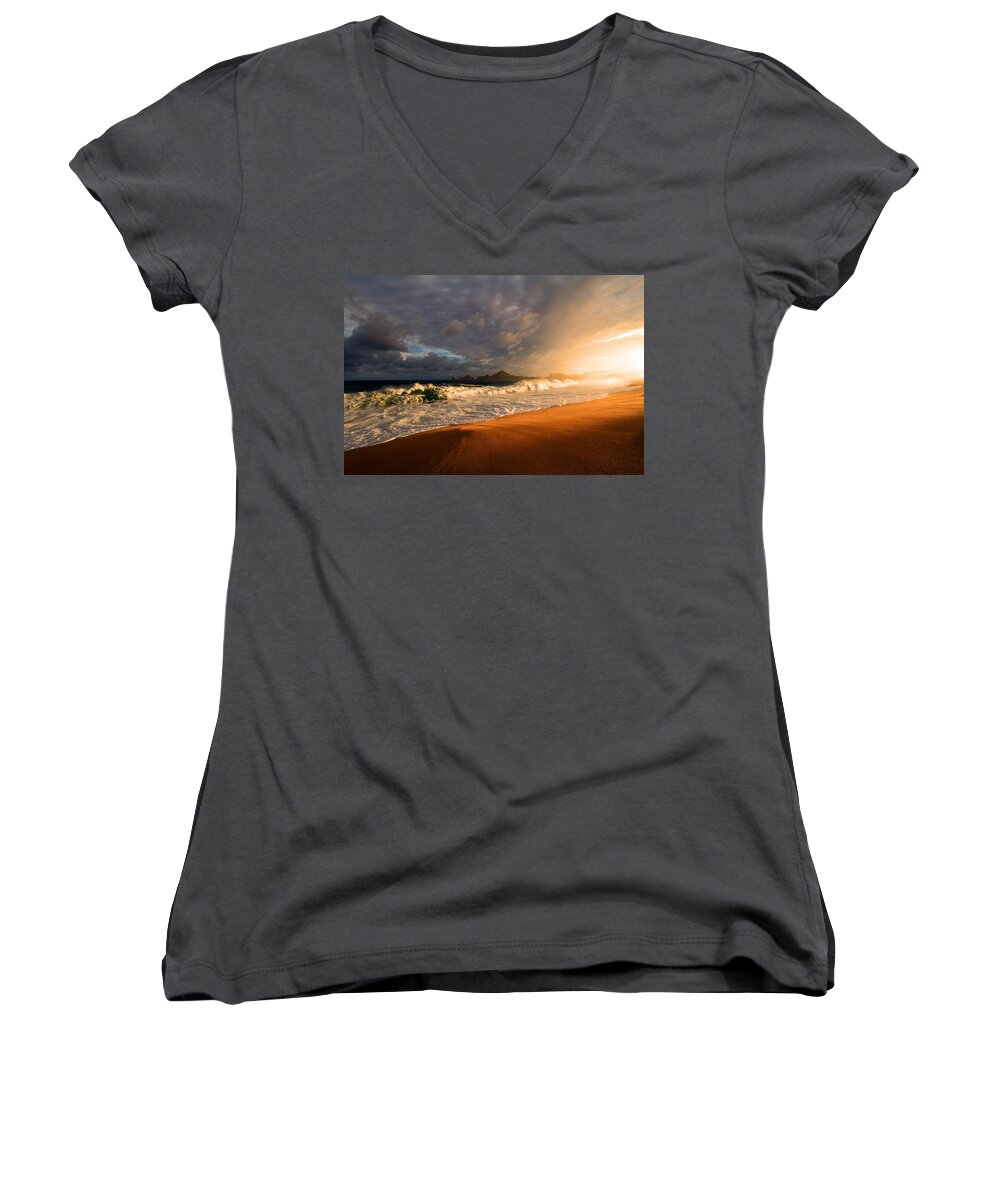 Storm Women's V-Neck featuring the photograph Power by Eti Reid