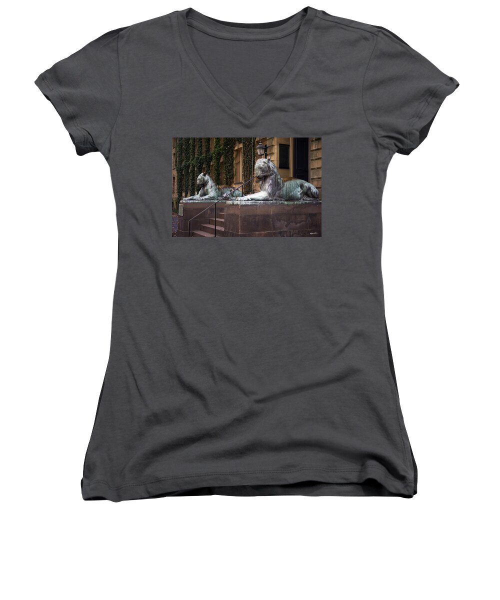 Princeton University Women's V-Neck featuring the photograph Princeton Tigers by Madeline Ellis