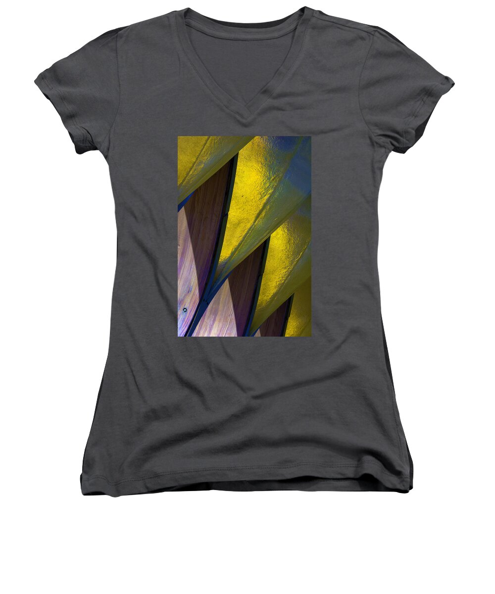  Women's V-Neck featuring the photograph Pure Gold by Raymond Kunst