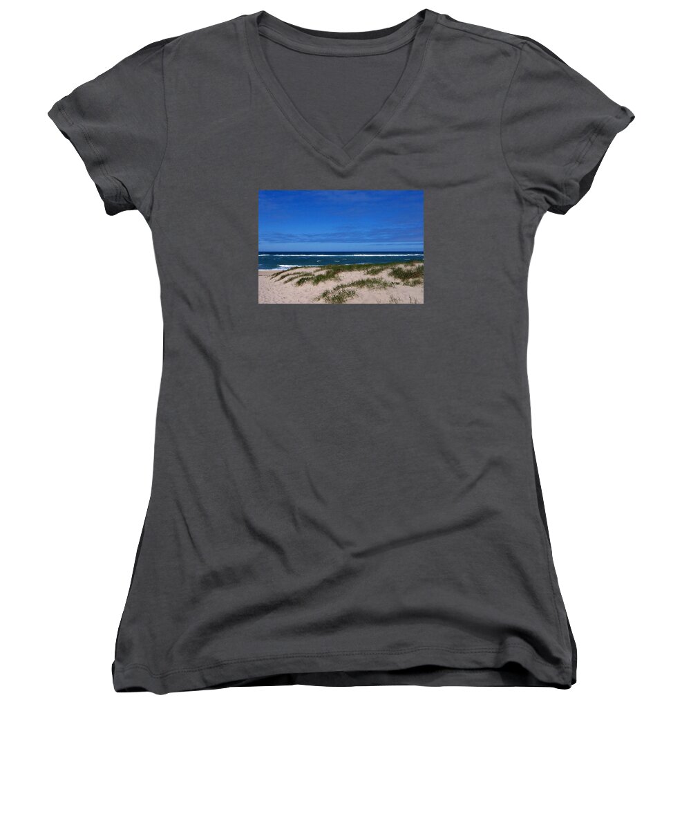 Provincetown Women's V-Neck featuring the photograph Race Point Beach by Catherine Gagne