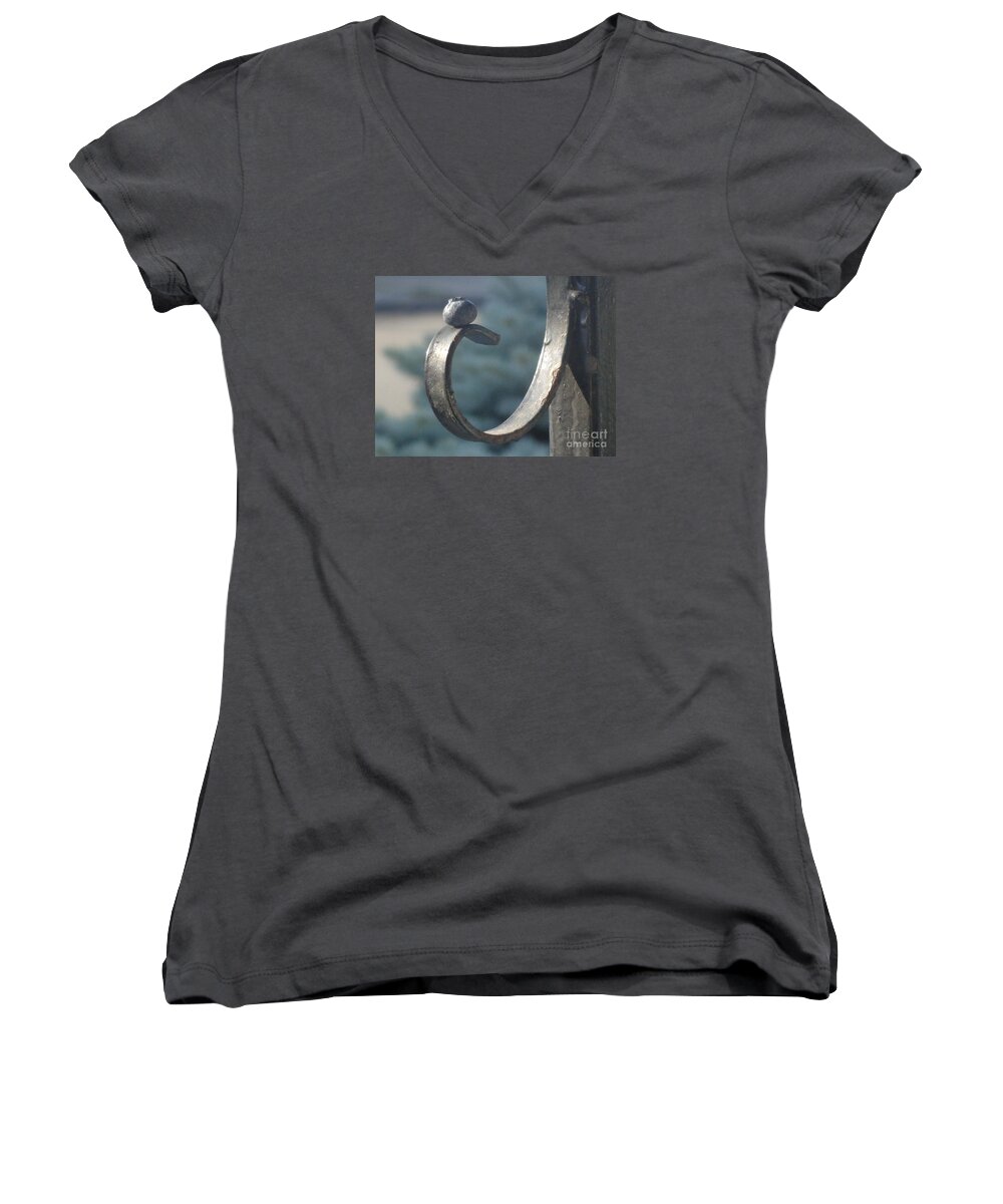 Berry Women's V-Neck featuring the photograph Riding the Wave by Christina Verdgeline