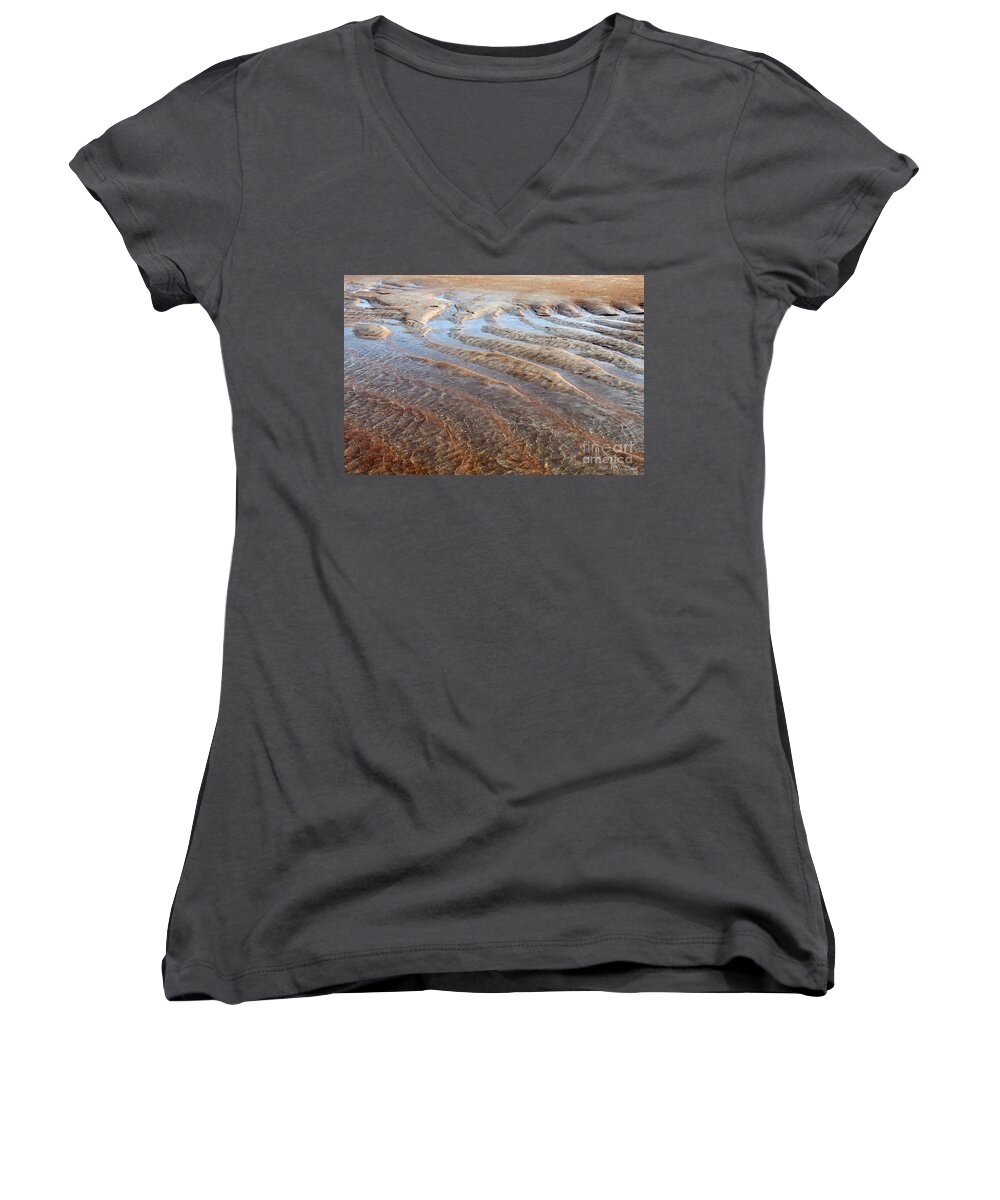 Landscape Women's V-Neck featuring the photograph Sand Art No. 2 by Todd Blanchard