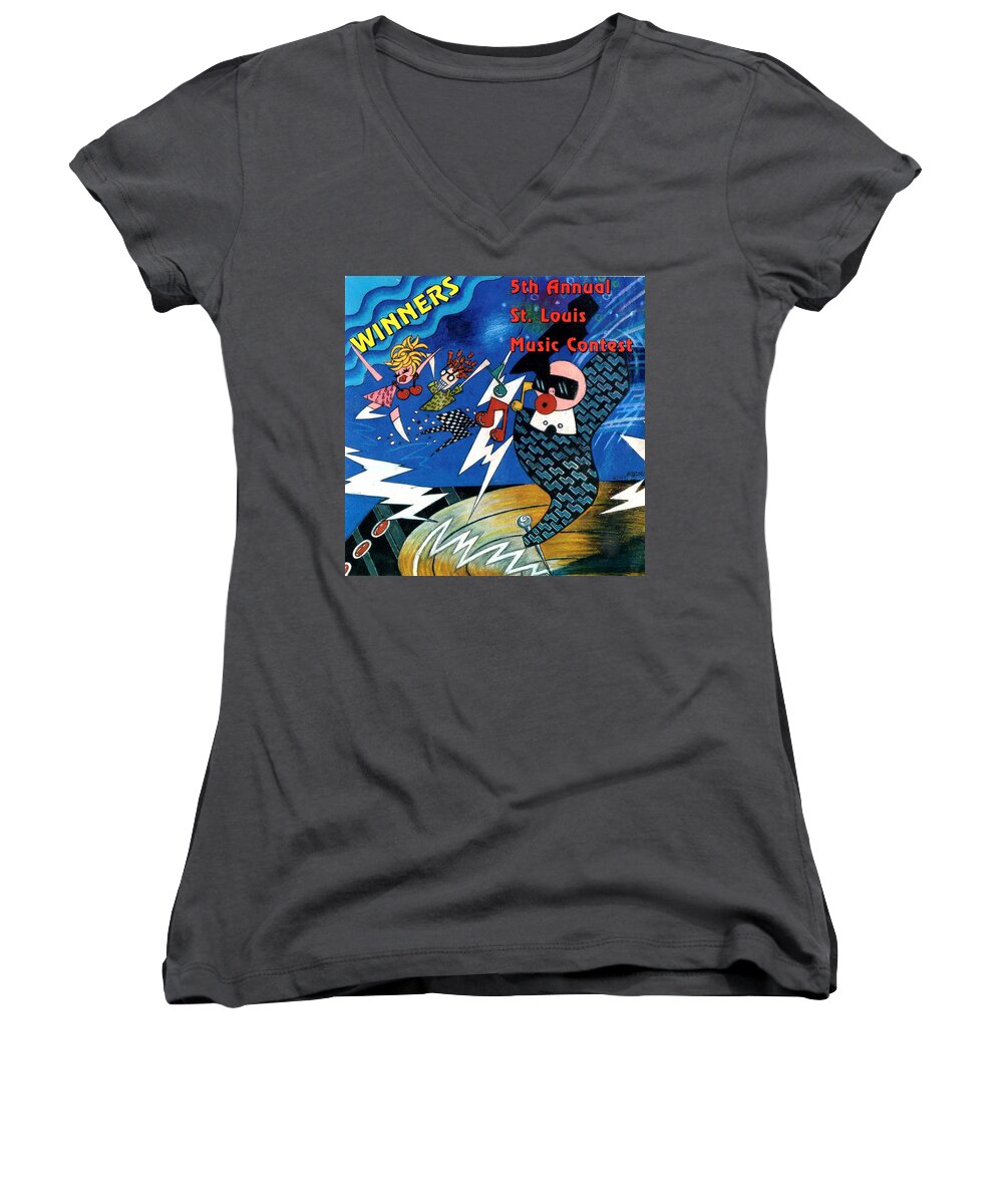 St. Louis Women's V-Neck featuring the painting St Louis Music Contest Winners by Genevieve Esson