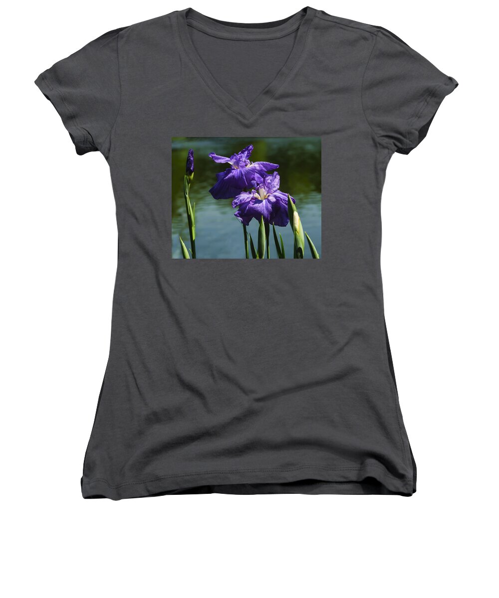 Flowers Women's V-Neck featuring the photograph Still Beautiful by Penny Lisowski