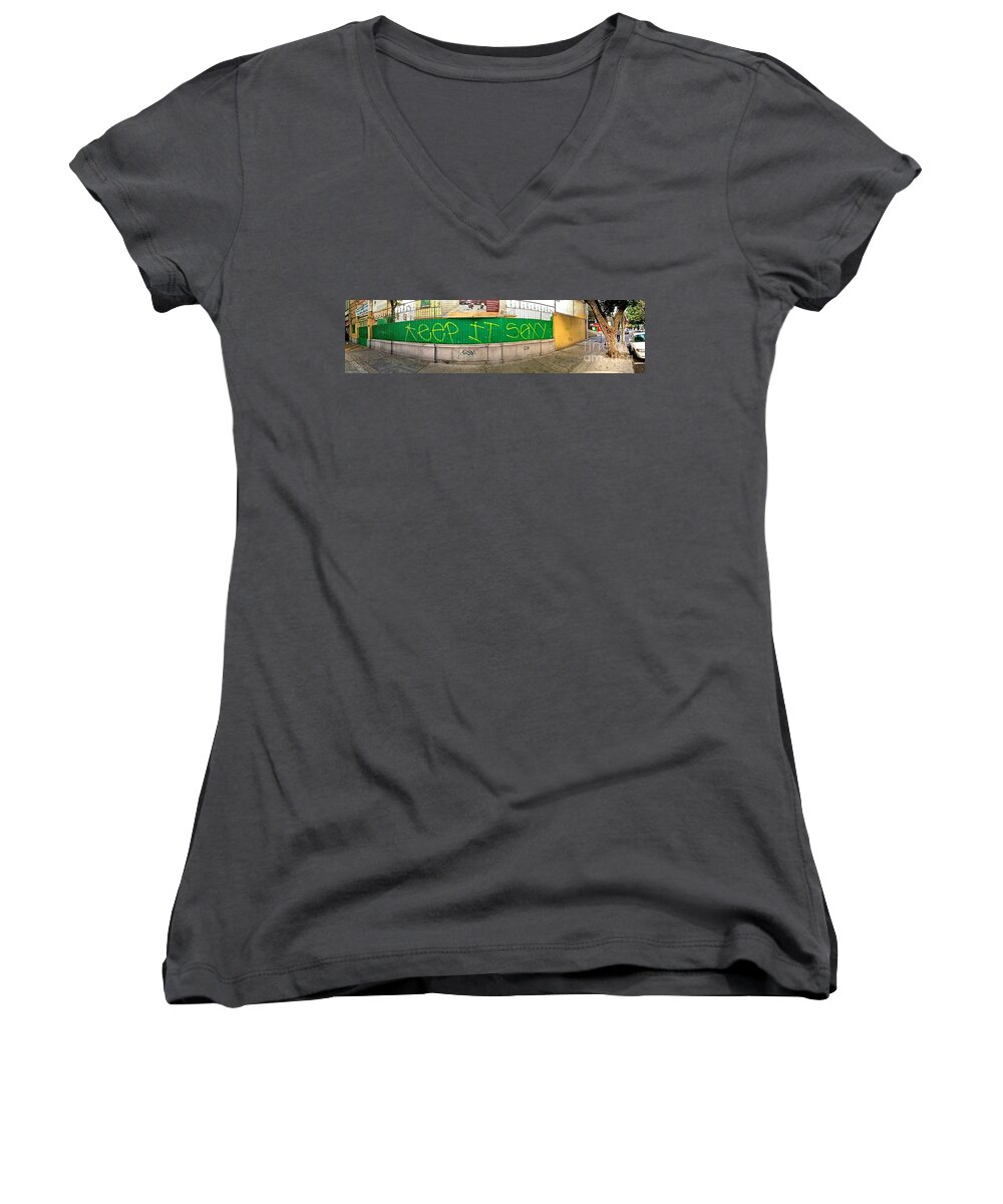 Photography Women's V-Neck featuring the photograph Street Scene - Mexico City by Sean Griffin