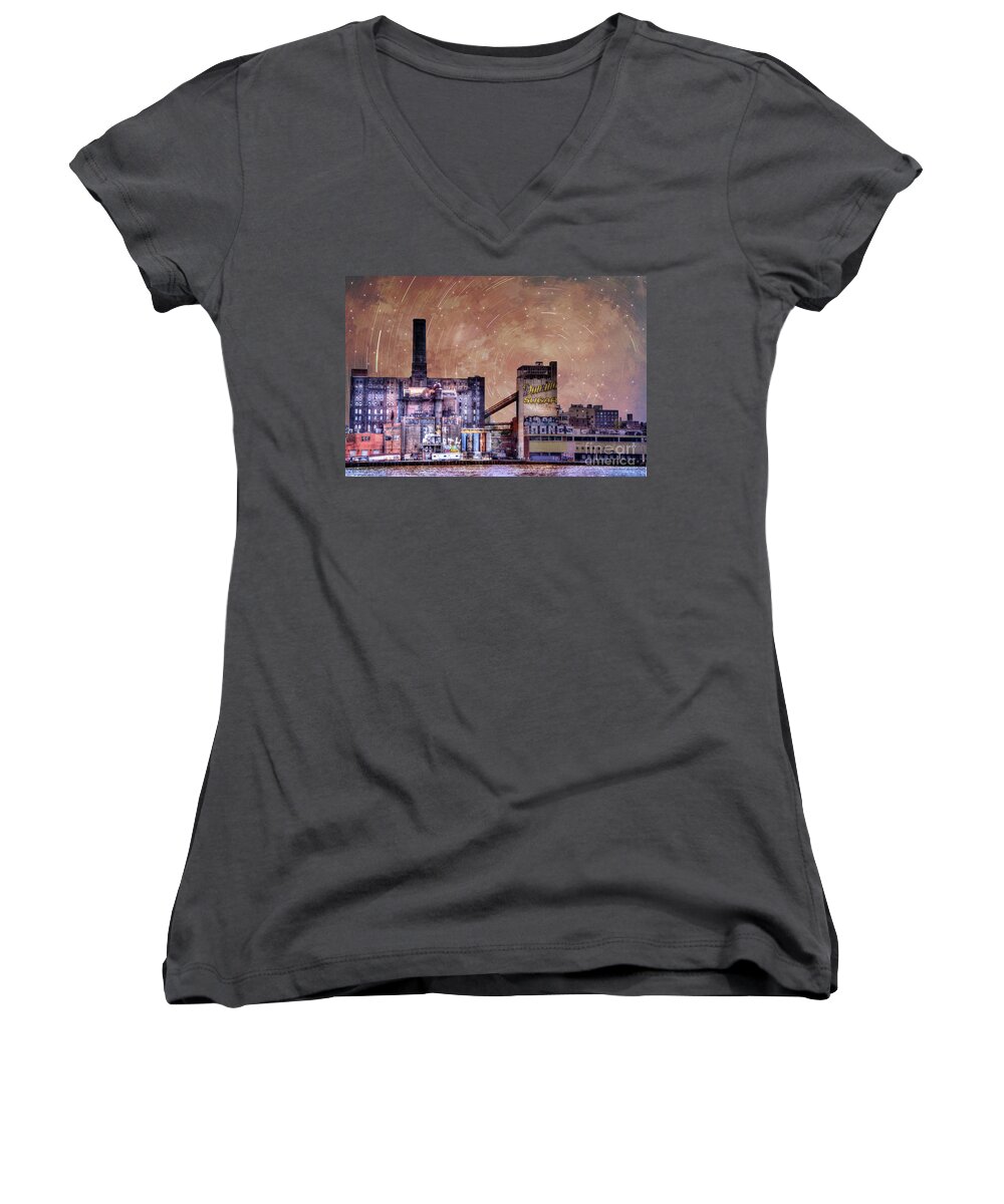 Abandoned Women's V-Neck featuring the photograph Sugar Shack by Juli Scalzi