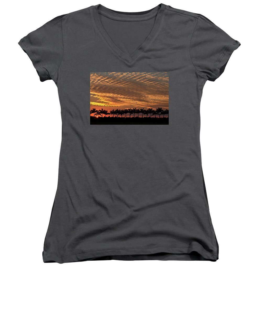 Florida Women's V-Neck featuring the photograph Sunset Florida by Matthew Pace