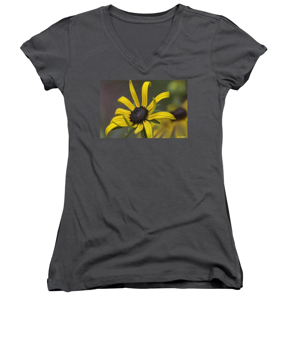 Flower Women's V-Neck featuring the photograph Swingtime by Fran Gallogly