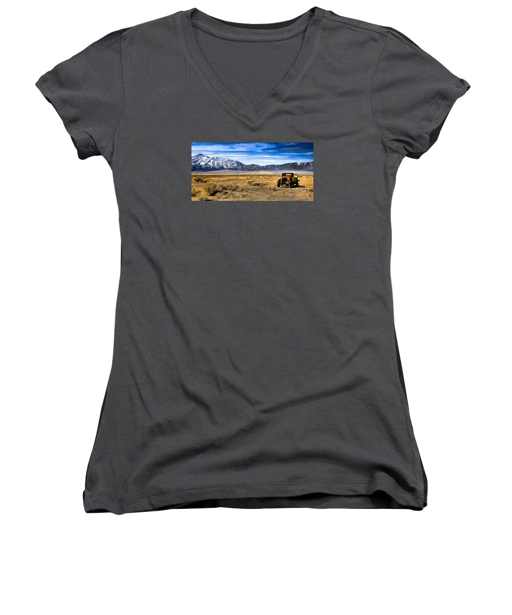  Old Truck Women's V-Neck featuring the photograph The Old One by Robert Bales