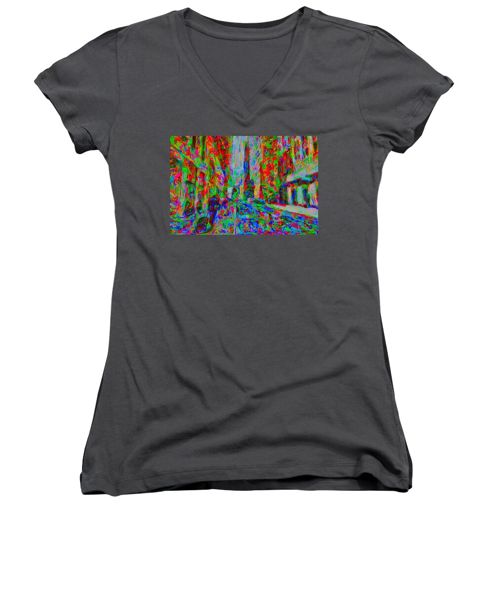 Fantasy Women's V-Neck featuring the photograph The Threshold by Nick David