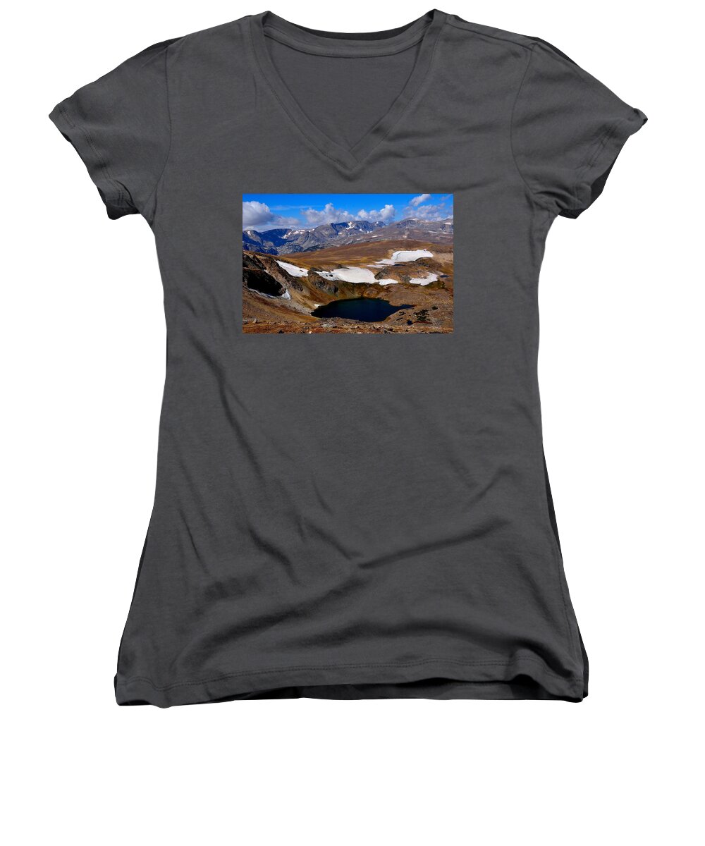 Beartooth Women's V-Neck featuring the photograph Tundra Tarn by Tranquil Light Photography