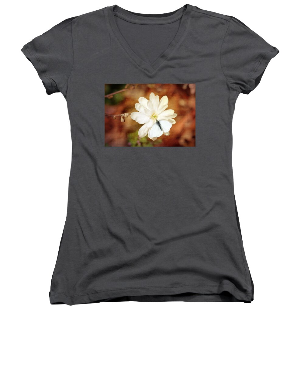 Butterflies Women's V-Neck featuring the photograph Unity by Trina Ansel