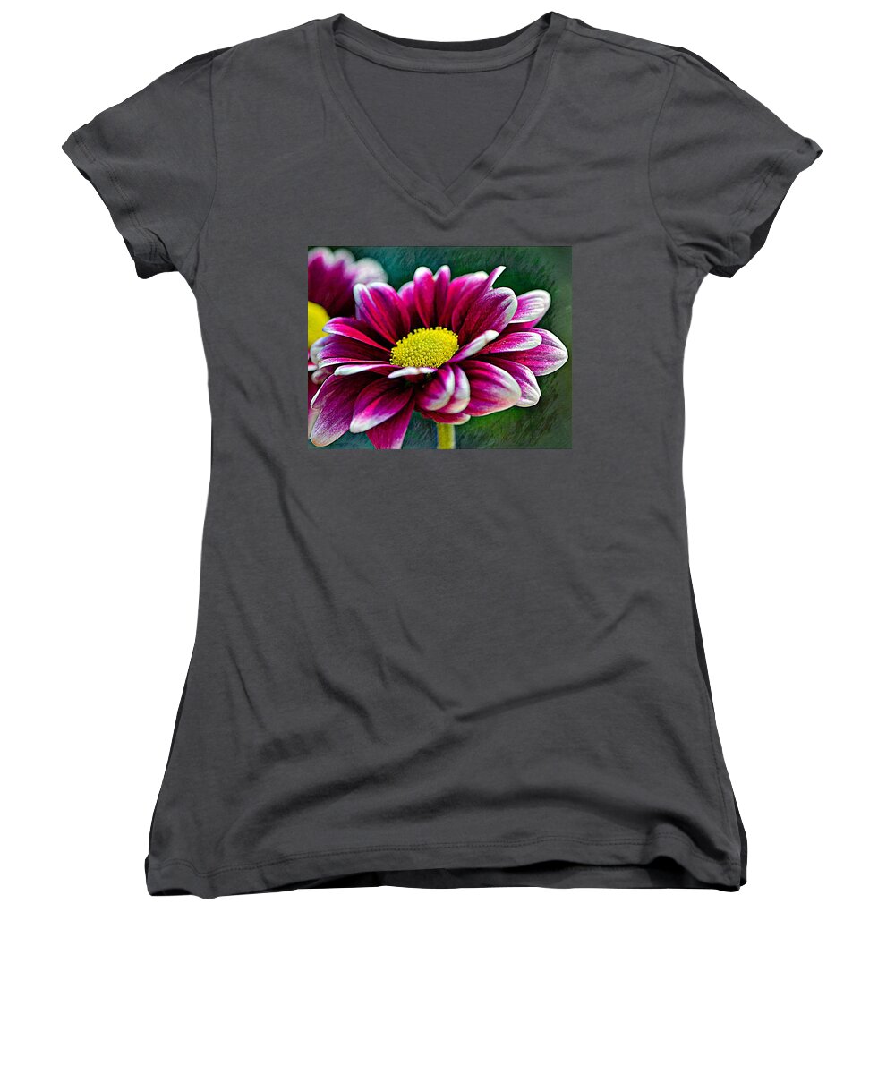 Flower Women's V-Neck featuring the photograph You Had Me At Hello........... by Tanya Tanski