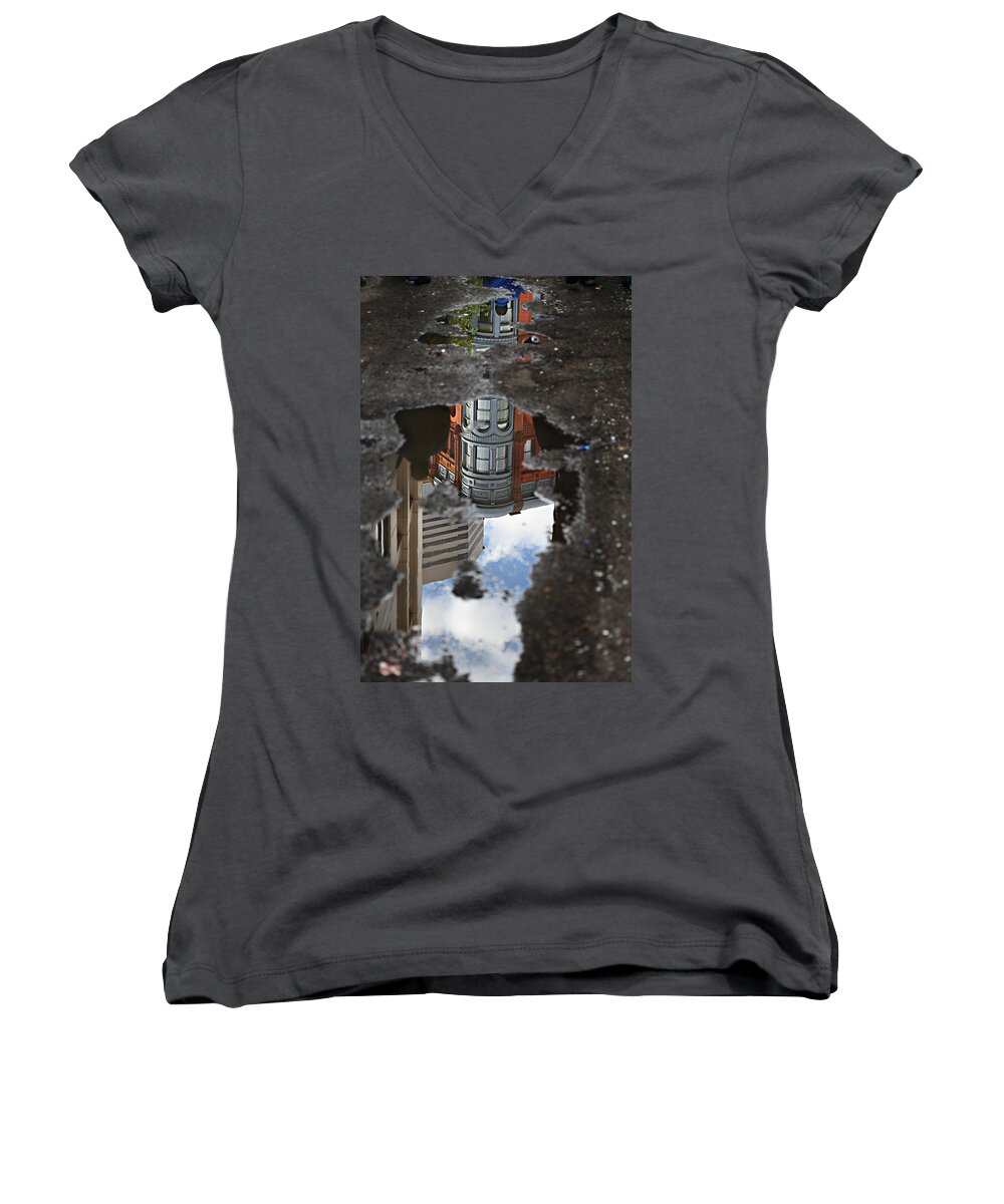 Metro Women's V-Neck featuring the photograph Always Look Down #1 by Metro DC Photography