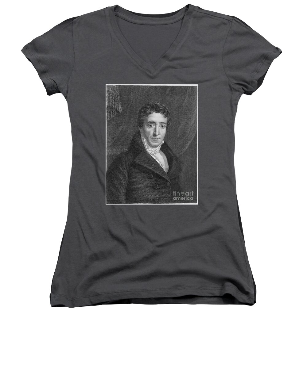 18th Century Women's V-Neck featuring the photograph Abbe Sieyes (1748-1836) #4 by Granger