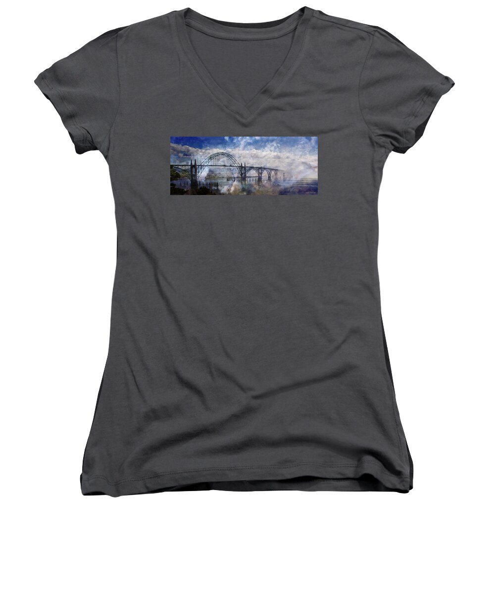 Panorama Women's V-Neck featuring the photograph Newport Fantasy by Mick Anderson