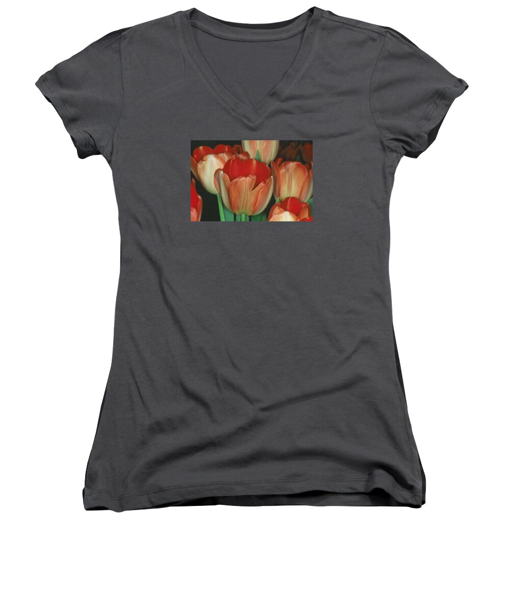 Flower Women's V-Neck featuring the photograph Tulip 1 by Andy Shomock