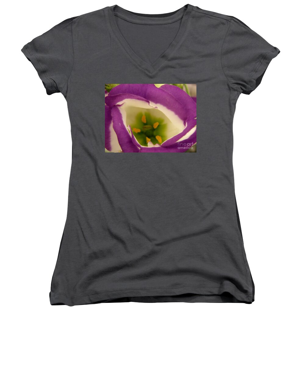 Flowers Women's V-Neck featuring the photograph Vibrant by Lainie Wrightson