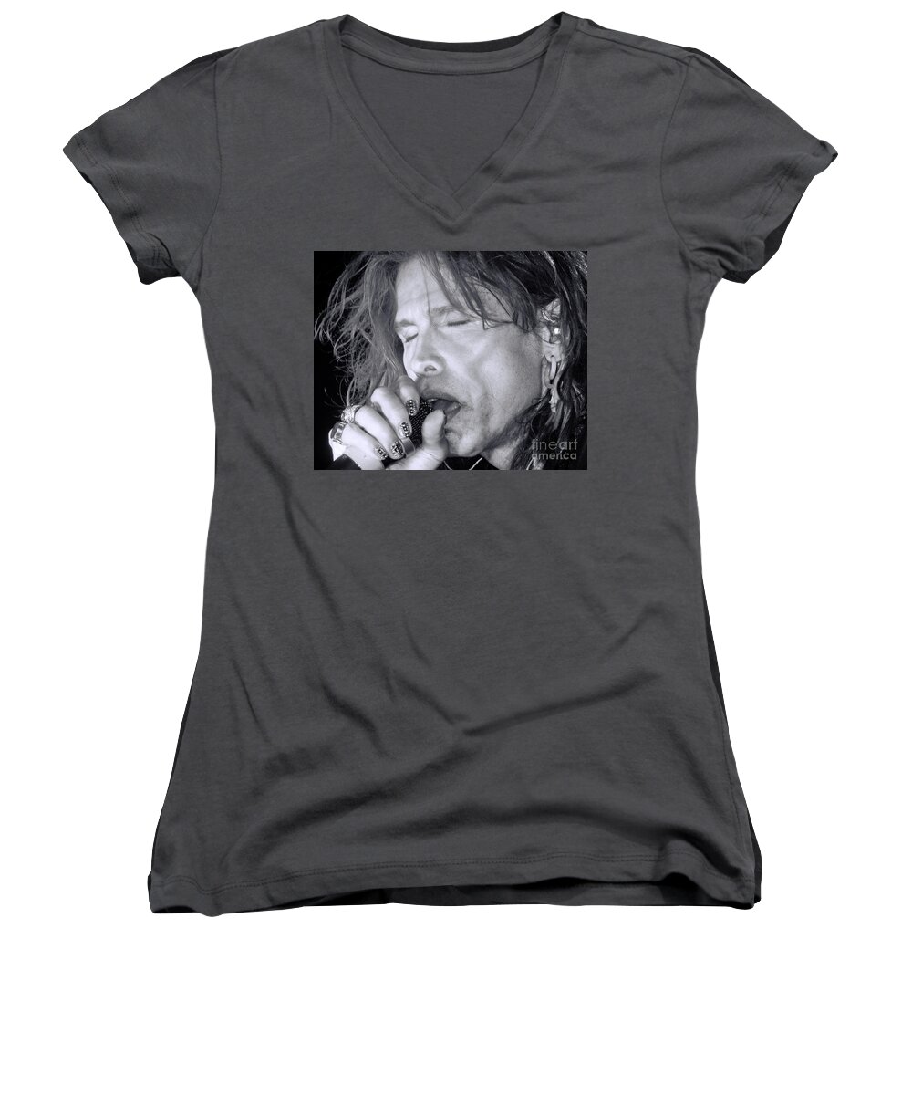 Joe Perry Women's V-Neck featuring the photograph Steven #2 by Traci Cottingham