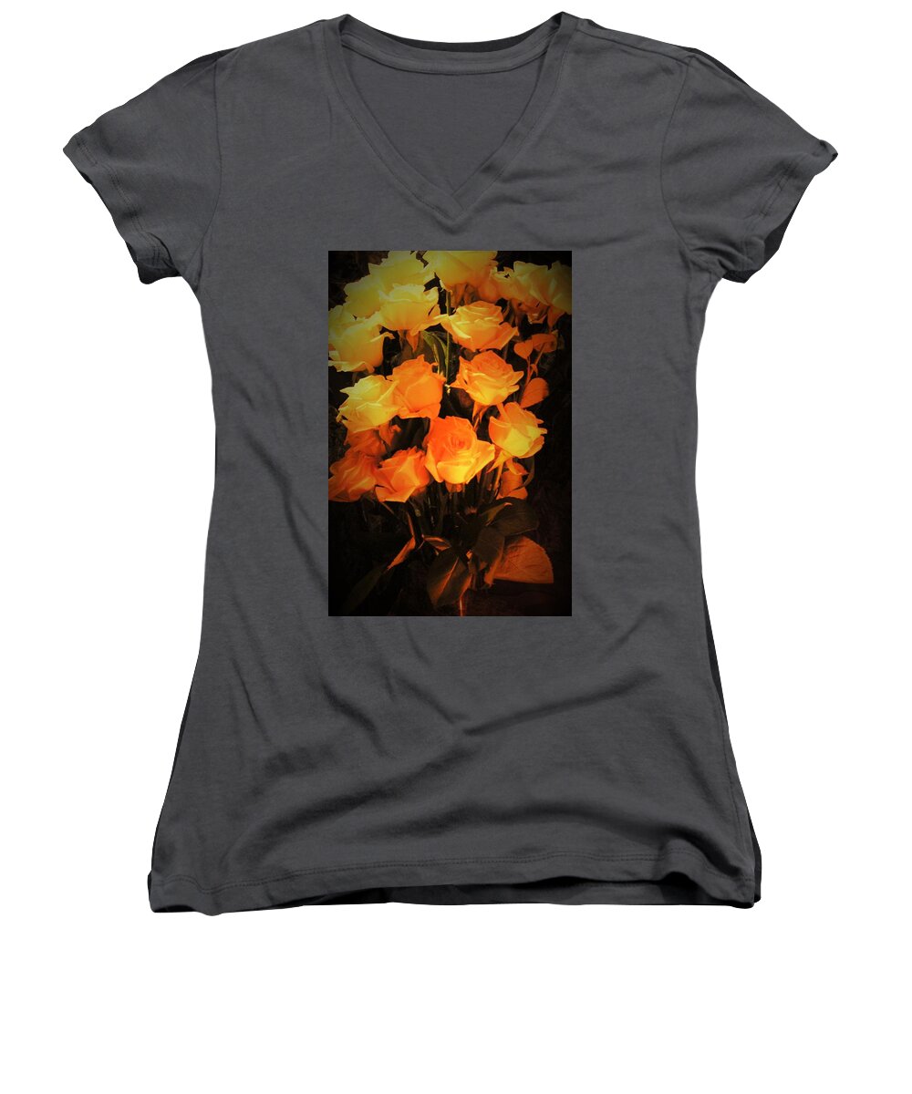 Rose Women's V-Neck featuring the photograph Rose #10 by Jackie Russo