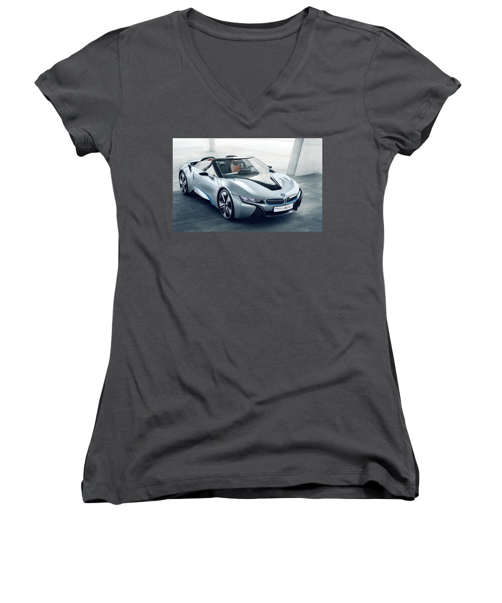 Bmw Women's V-Neck featuring the photograph BMW #11 by Jackie Russo