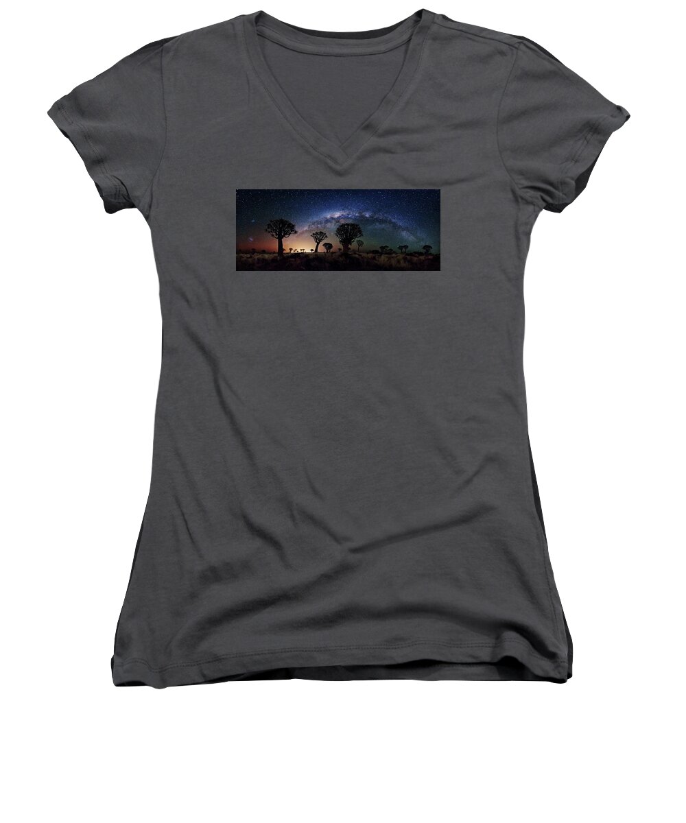 Sky Women's V-Neck featuring the photograph Sky #14 by Jackie Russo