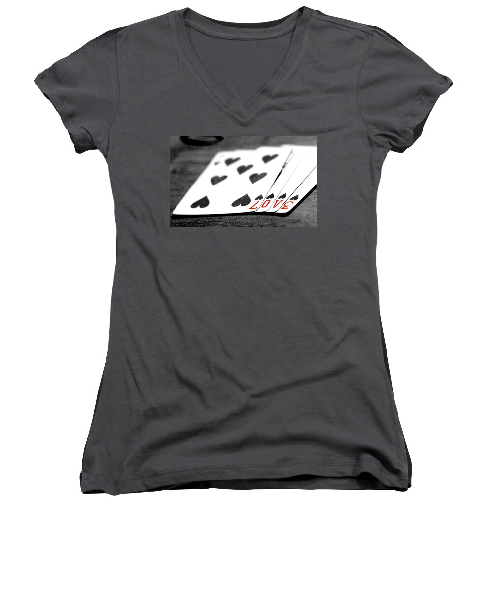 Card Women's V-Neck featuring the digital art Card #2 by Super Lovely