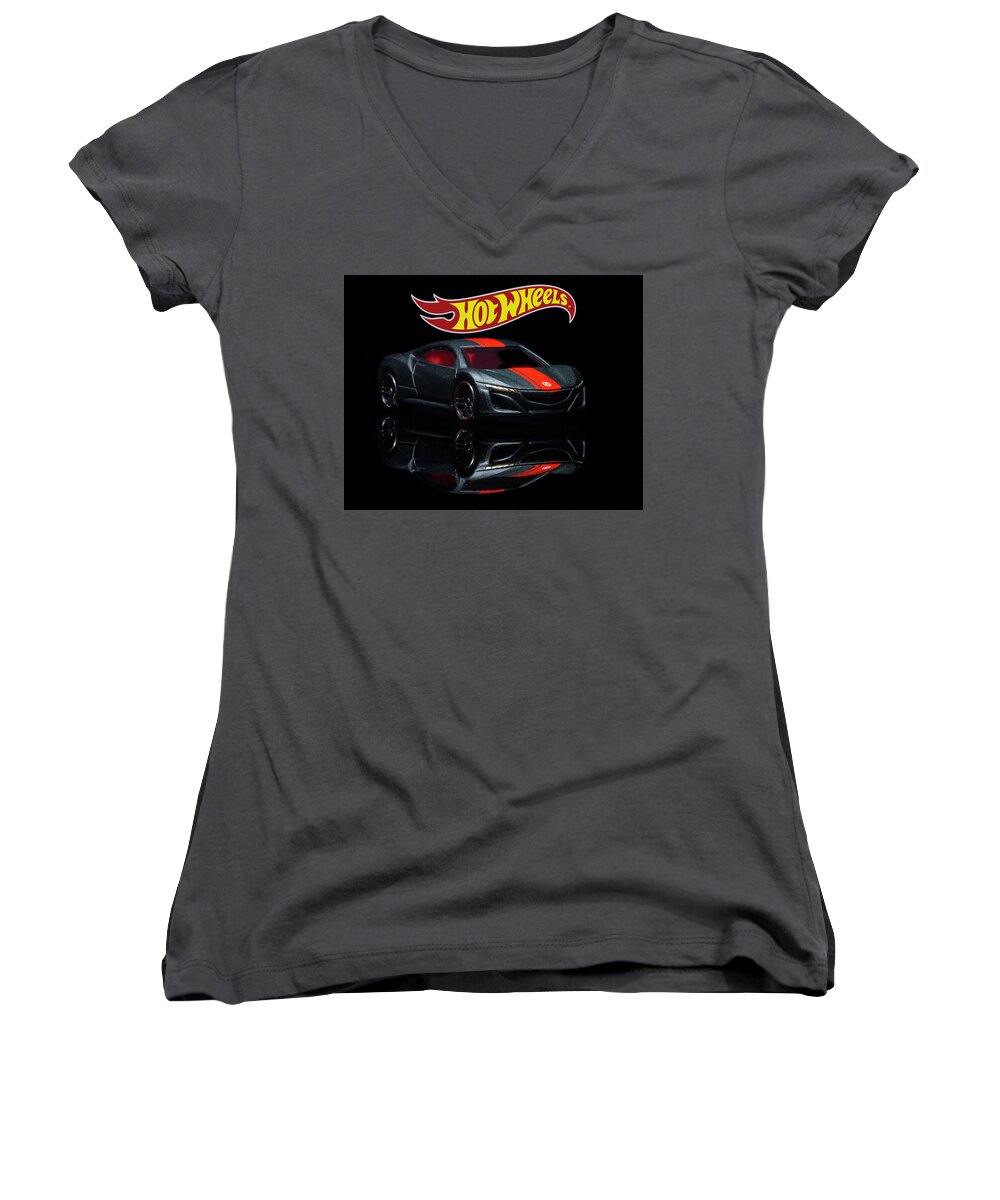 Canon 5d Mark Iv Women's V-Neck featuring the photograph 2012 Acura NSX-2 by James Sage