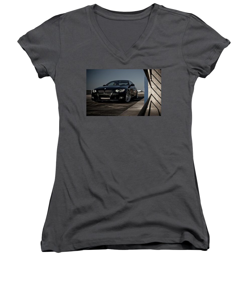 Bmw Women's V-Neck featuring the photograph Bmw #22 by Jackie Russo