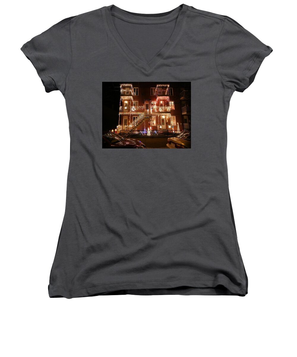 Christmas Women's V-Neck featuring the photograph Christmas #31 by Jackie Russo