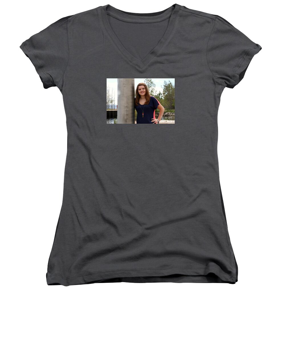  Women's V-Neck featuring the photograph 3674 by Mark J Seefeldt