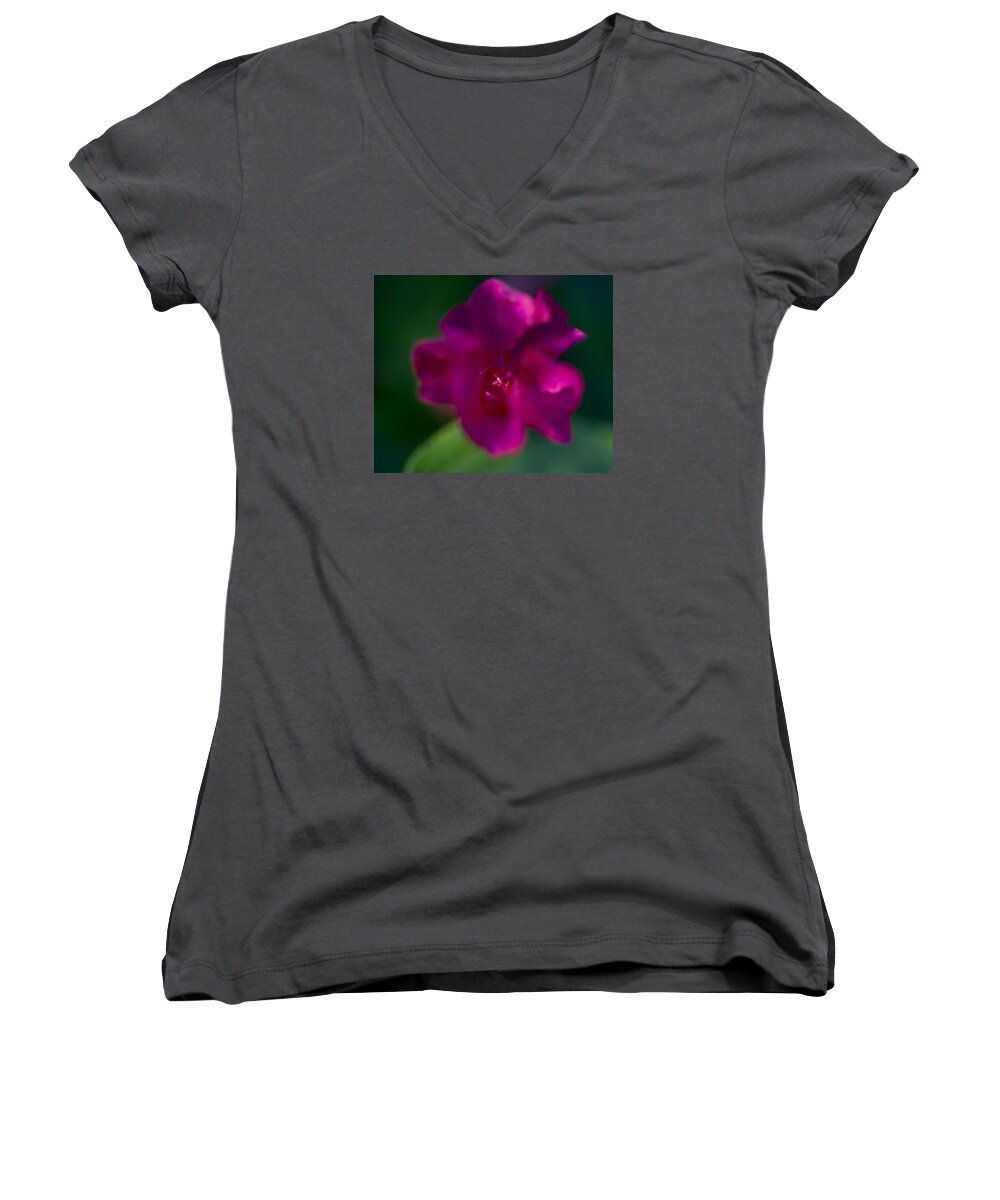Flower Women's V-Neck featuring the photograph 4 O'clock by Dart Humeston