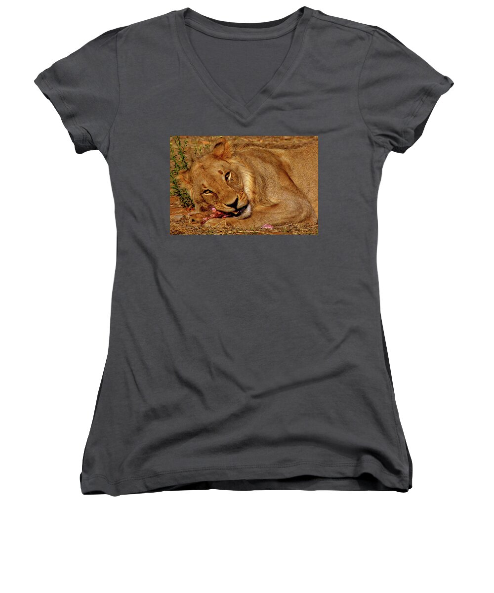 Namibia Women's V-Neck featuring the photograph Namibia #48 by Paul James Bannerman