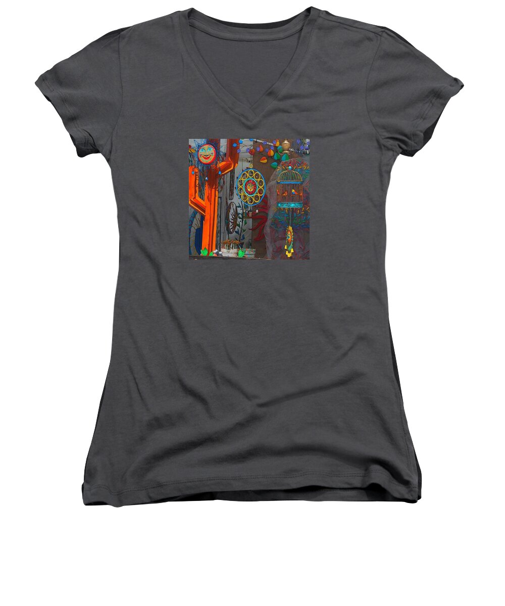 Arizona Women's V-Neck featuring the photograph Colorful Art by Michael Moriarty