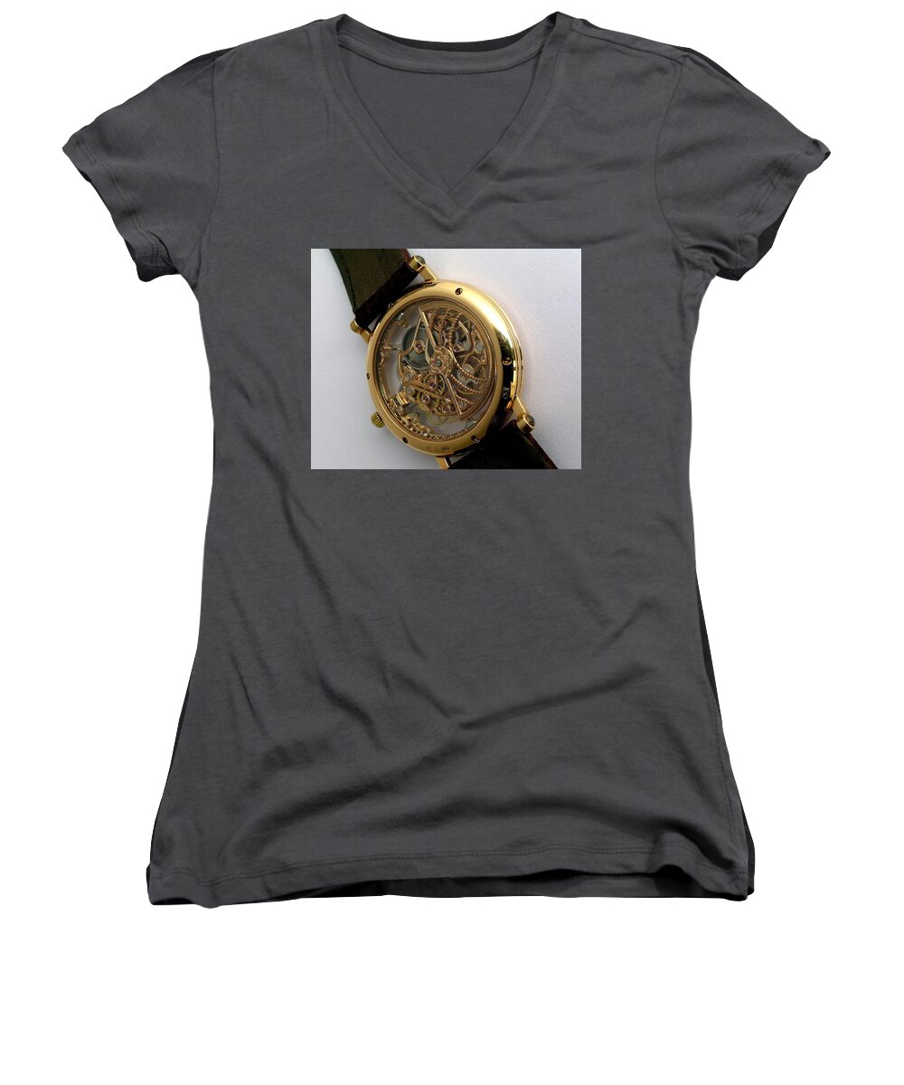 Watch Women's V-Neck featuring the photograph Watch #6 by Jackie Russo