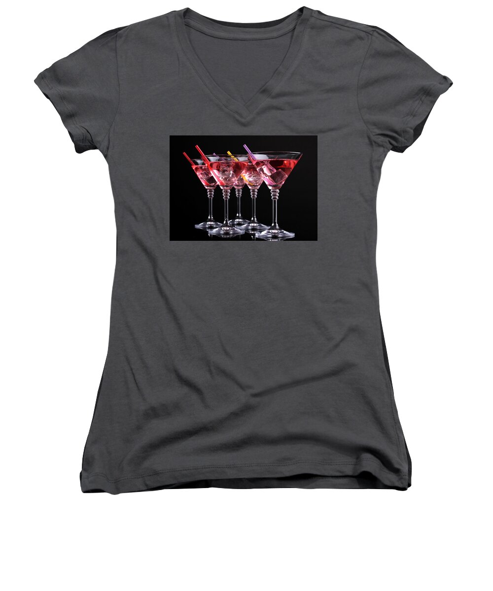 Cocktail Women's V-Neck featuring the photograph Cocktail #7 by Mariel Mcmeeking