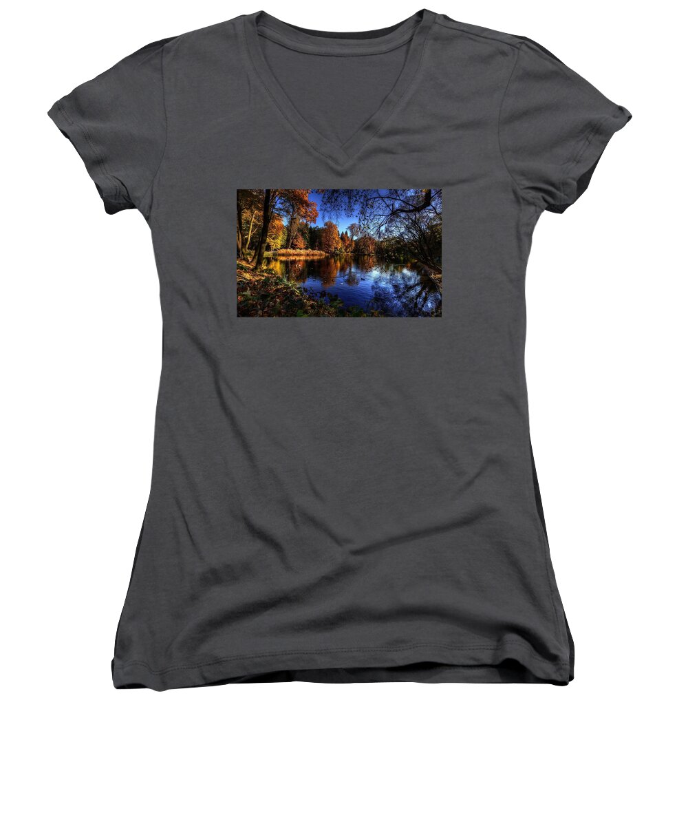 Lake Women's V-Neck featuring the photograph Lake #99 by Mariel Mcmeeking