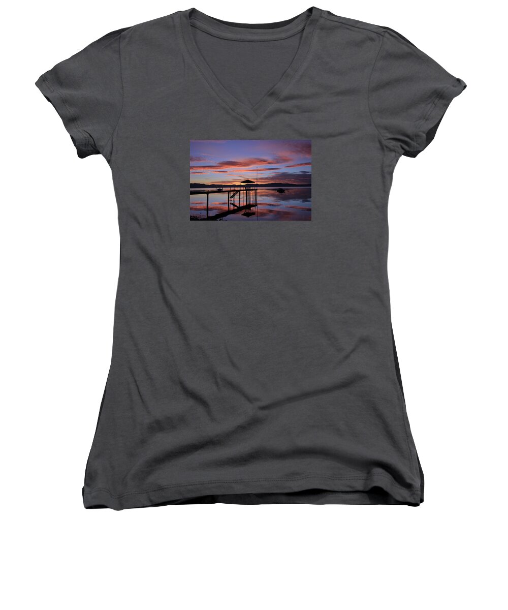 Landscape Women's V-Neck featuring the photograph A Sunrise To Wake The Dead by Sean Sarsfield