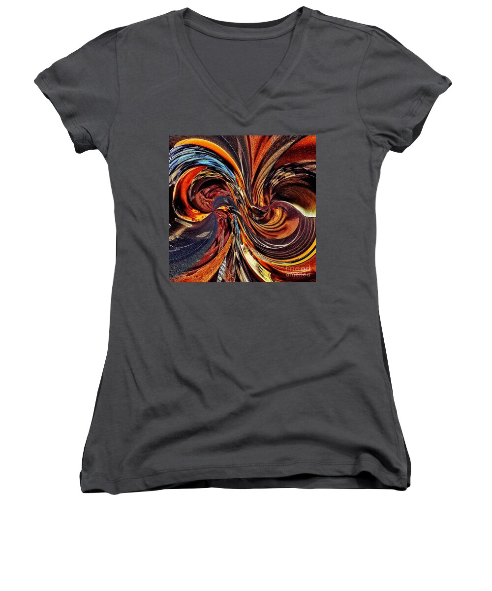 Abstract Delight Women's V-Neck featuring the photograph Abstract Delight by Blair Stuart